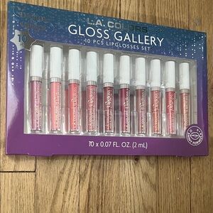 L.A. Colors Gloss Gallery 10-Piece Lip Gloss Set — Pink & Nude Shades